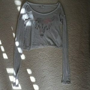 Hollister Cropped Graphic Tee